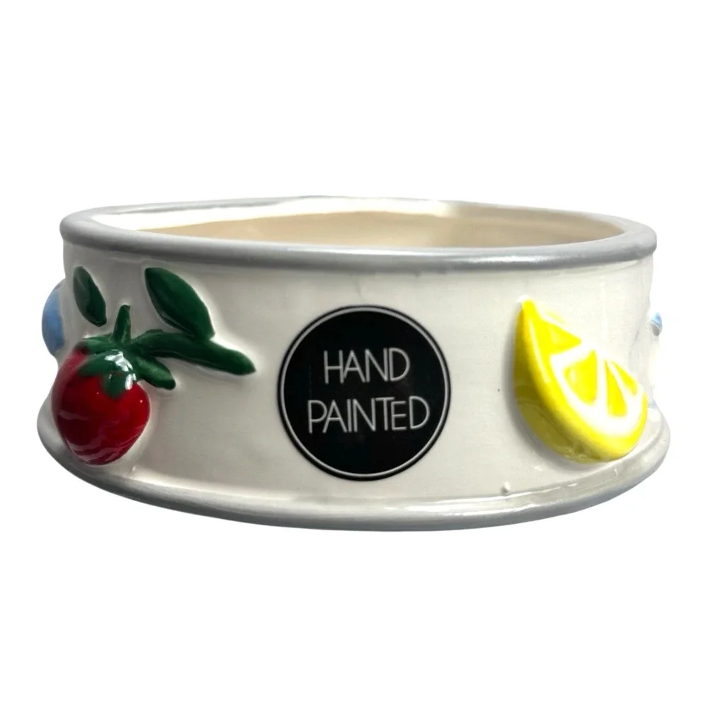 Luna & Sage Artisan Ceramic Cat Water Bowl – Hand‑Painted 